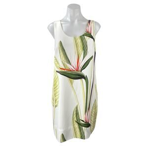 Ann Taylor Women's Multicolor Floral Sleeveless Back Zip Mini Tank Shift Dress 8